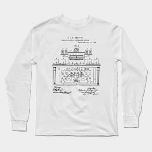 Electric Railway Controlling System Vintage Patent Hand Drawing Long Sleeve T-Shirt